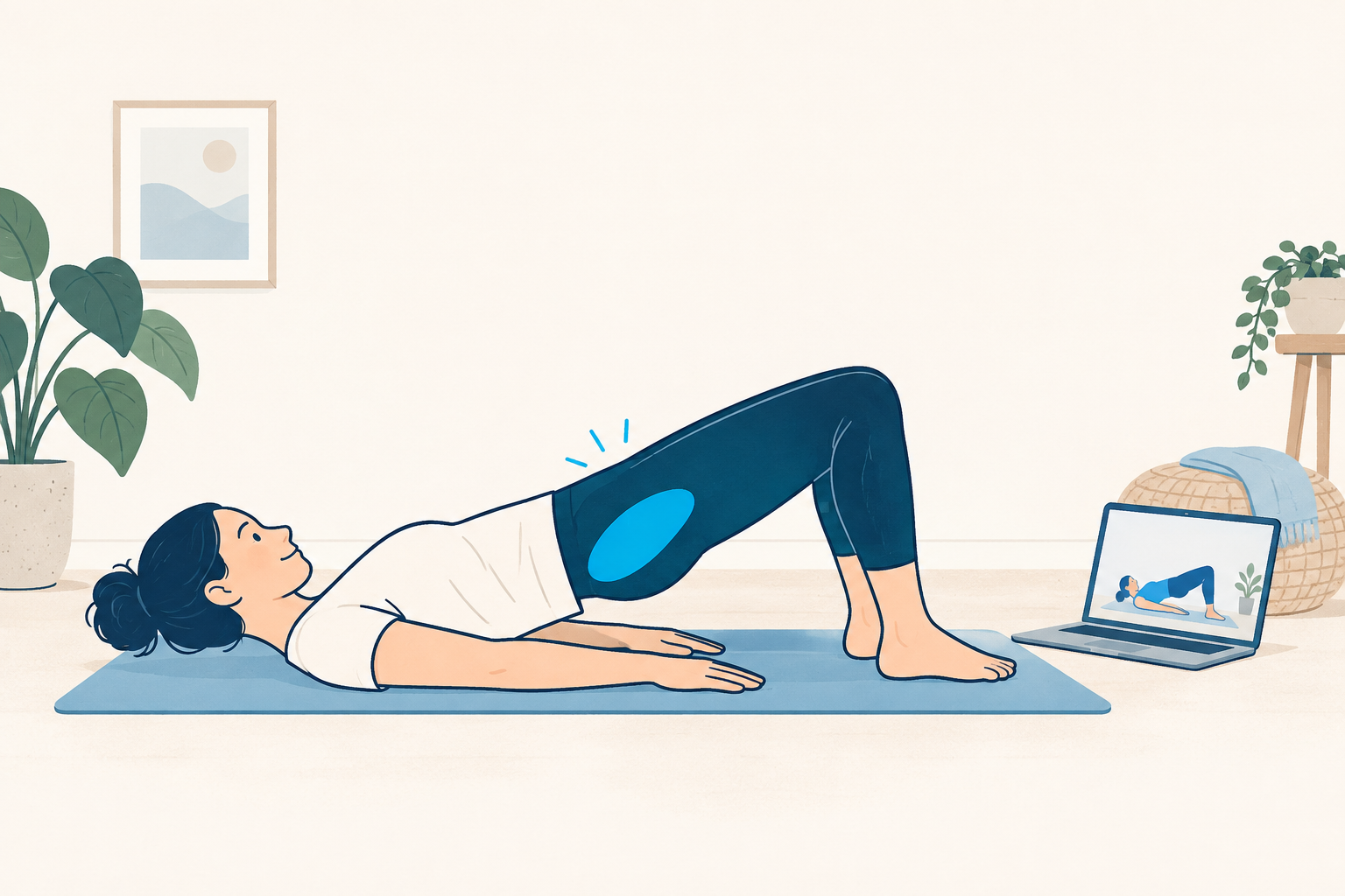 Hip and knee strength: video-guided home exercise advice